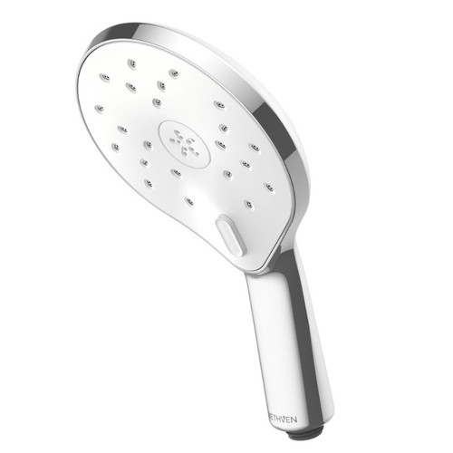 Koha Shower Handset Satinjet MKII White Faceplate KHHSCPWH