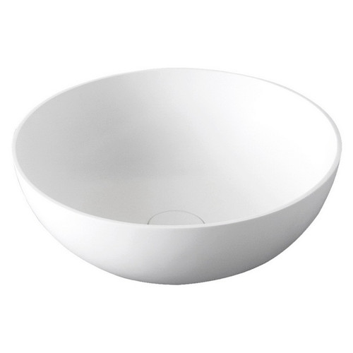 Urban Ultra Thin Round Vessel Basin Matte White UR40