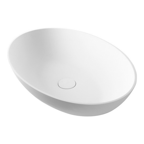 Urban Ultra Thin Oval Vessel Basin Matte White UR41