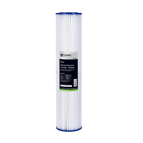 Pleated Polyester Washable Filter Cartridge 4.5 Inch x 20 Inch 20 Micron