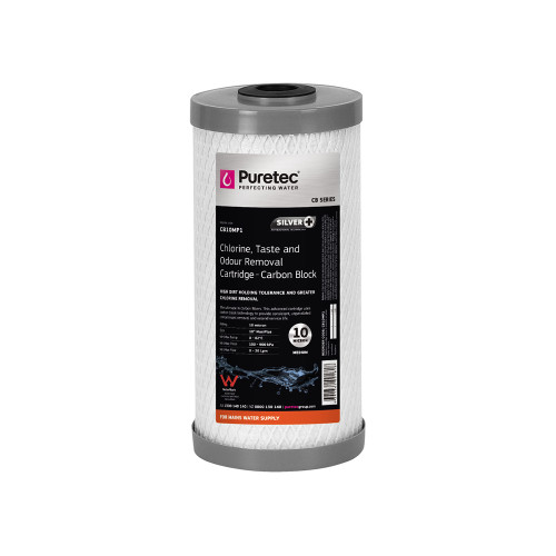 Carbon Block Water Filter Cartridge 4.5 Inch x 10 Inch 10 Micron