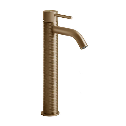 316 Meccanica High Basin Mixer Short Spout Flexible Connections Without Waste Warm Bronze Brushed PVD 54209#726
