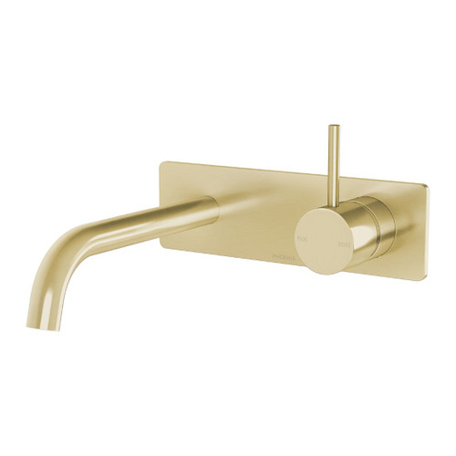 Vivid Slimline Up Basin/Bath Wall Mixer Set Brushed Gold 112-7813-12