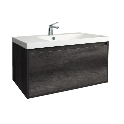 Toobi II Dual Drawer Wall-Hung Vanity Slate 900mm 25811A-NA