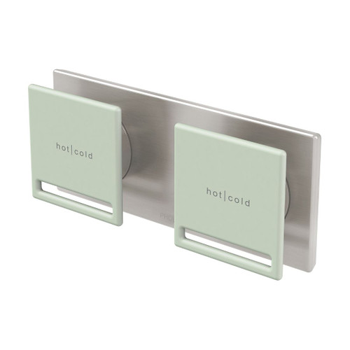 Zimi Twin Shower / Wall Mixer (No Handle) Brushed Nickel 116-7923-40