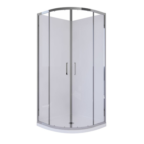 Cove Shower Enclosure Curved 900 x 900mm Centre Waste Chrome Trim RACOVE 900 CRV