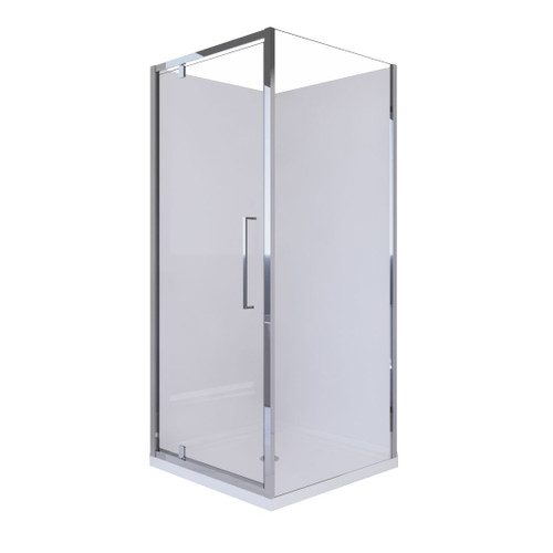 Cove Shower Enclosure Square 1000 x 1000mm Centre Waste Chrome Trim RACOVE 1000