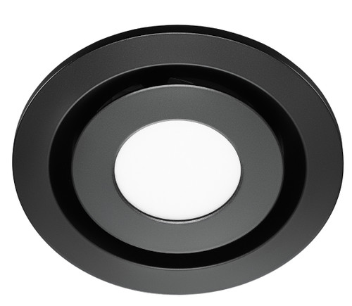 Contour Fascia with Led Round Black 200mm