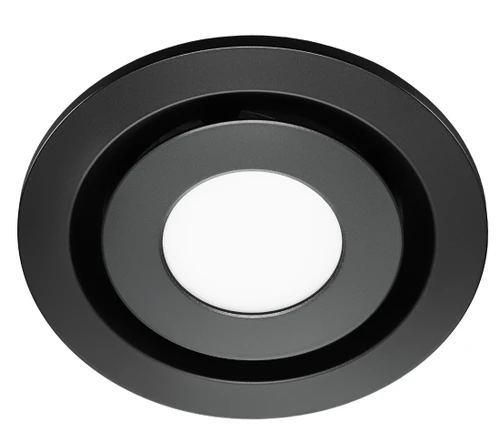 Contour Fascia with Led Round Black 200mm