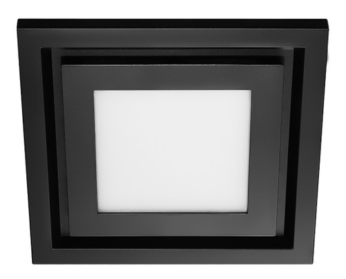 Contour Fascia with Led Square Black 200mm