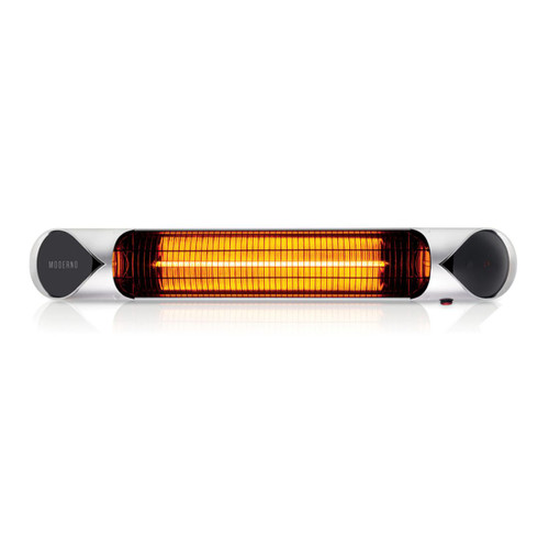 Moderno 2kW Outdoor Electric Heater Silver ODHMONSIL
