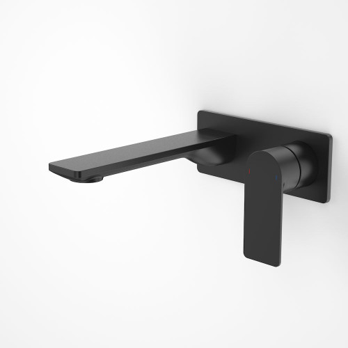 Urbane II 180mm Wall Basin/Bath Mixer Rectangular Cover Plate Matte Black 99632B6A