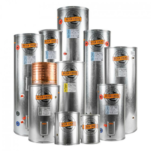 Hot Water Cylinder Low Pressure Dairy Copper 225L 3kW 610 x 1400mm 20061D