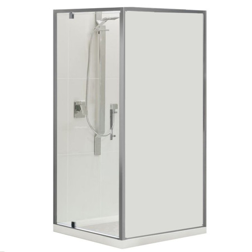 Millennium 1200 x 900mm Rectangle Shower For Tiled Walls 3-Sided Satin 1ML2S929TL2X