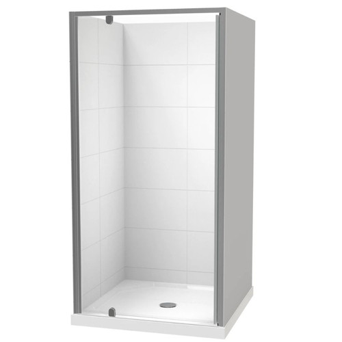 Sierra 1000mm Square Shower For Tiled Walls 3-Sided Centre Waste Satin 1SI2S111TL1X