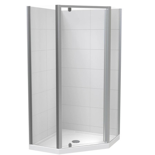 Sierra 1000mm Angled Shower for Tiled Walls 2-Sided Satin 1SI2S11CTL1X