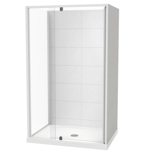 Sierra 1200 x 900mm Rectangle Shower For Tiled Walls 2-Sided 1200mm Pivot Door White 1SI2W29STL2X