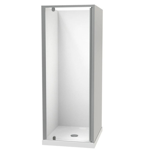 Sierra 900 x 760mm Rectangle Shower 3-Sided Flat Wall 760mm Pivot Door Satin 1SI2S979FL7X