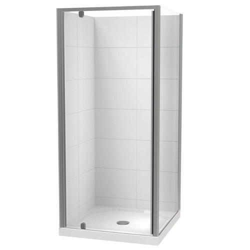 Sierra 900mm 2-Sided Square Tiled Wall Centre Waste Satin 1SI2S99STL9X