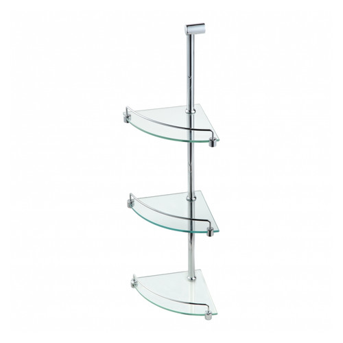 Universal Shelf 280 x 200 x 735mm 3 Tier Corner Glass UGSCT