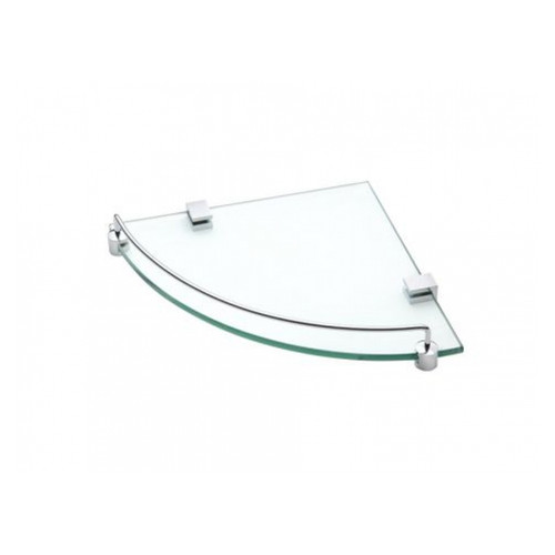 Universal Shelf 350 x 250 x 22mm Square Brackets Corner Glass UGSCS