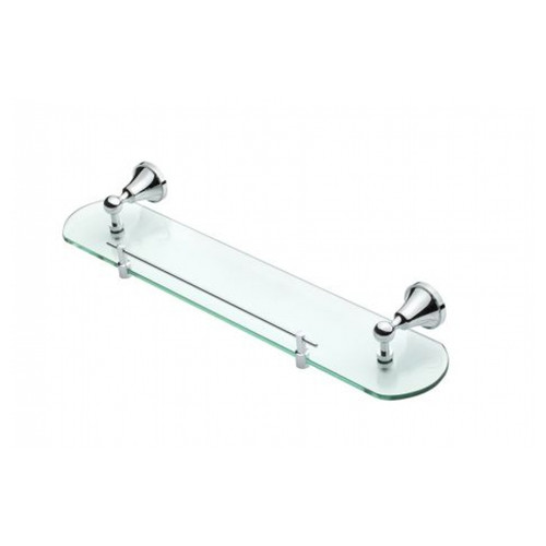 Carlton Shelf 600 x 137 x 80mm Glass Chrome CAGS