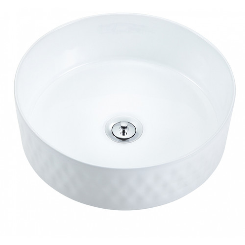 Radial Basin 355 x 355mm Textured Countertop White 362102T1