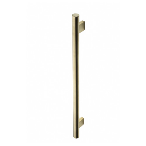 Heiko Vertical Pole Towel Warmer 1000 x 45mm Vertical Brushed Brass WHSPLV1000BB