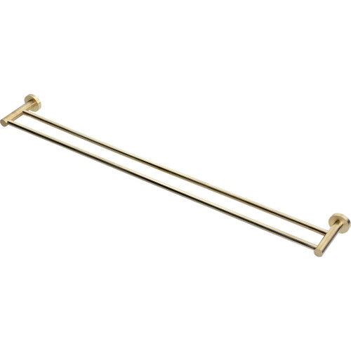 Aura Towel Rail Double 800mm Brushed Brass AUDTR800BB