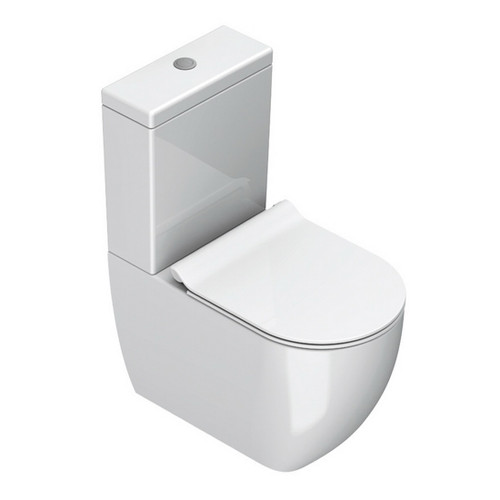 Sfera Back To Wall Toilet Suite 630 x 350mm Gloss White Concealed Inlet MPSFRSL