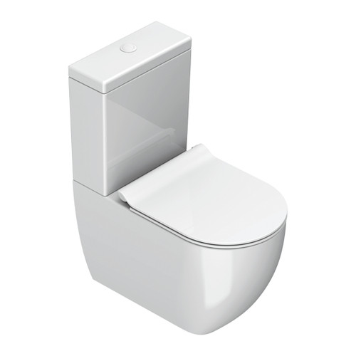 Main Image Sfera Back to Wall Toilet Suite White Slim Seat/White Button MPSFRSL.WH
