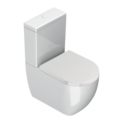 Sfera Back to Wall Toilet Suite White Thick/White Button MPSFRST.WH