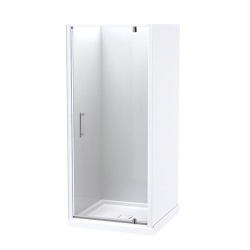 Eclipse Shower Enclosure 900mm Square 3-Sided Flat Wall White 1EC2W999FL9X