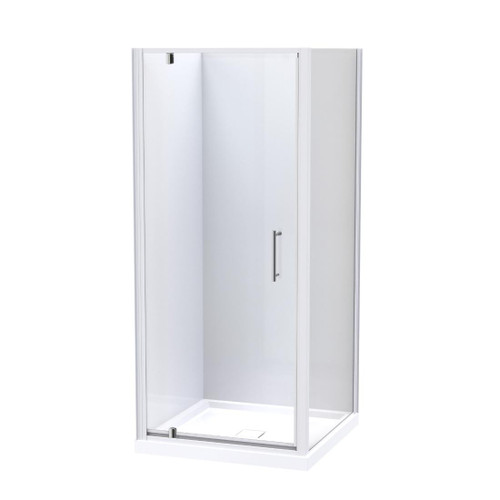 Eclipse Shower Enclosure 900mm Flat 2 Wall Square White 1EC2W99SFL9X