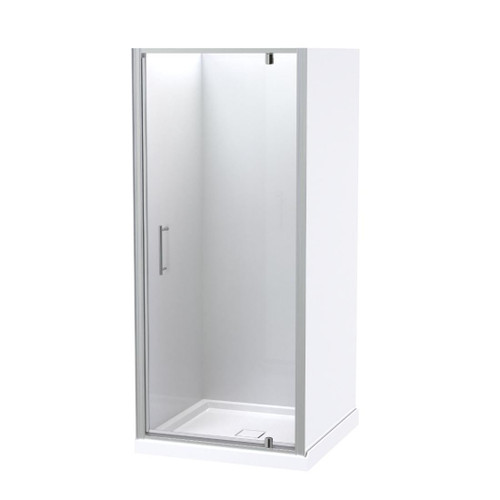 Eclipse Shower Enclosure 900mm Square 3-Sided Flat Wall Satin 1EC2S999FL9X