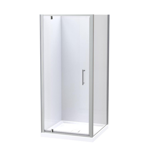 Eclipse Shower Enclosure 900mm Square 2-Sided Flat Wall Satin 1EC2S99SFL9X