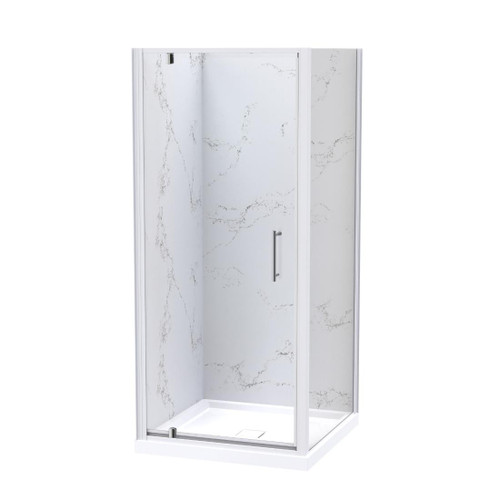 Eclipse Shower For Tiled Walls 900mm Square 2-Wall White 1EC2W99STL9X