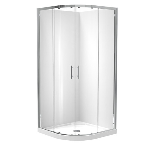Luna Shower Enclosure 900 x 900mm Round Flat Wall Bright 1LU2B99RFLRX
