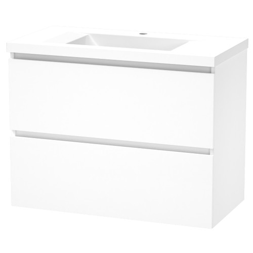 Luna Wall Hung Vanity 900mm 2-Drawer Ultra Gloss White 5LUN090DW02