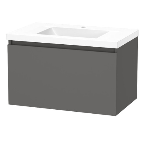 Luna Vanity 750mm 1-Drawer Ultra Touch Matt Tungsten 5LUN075SN11