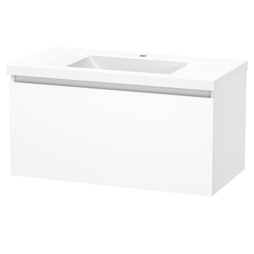 Luna Vanity 900mm 1-Drawer Ultra Gloss White 5LUN090SN02