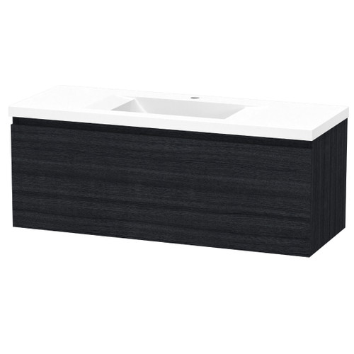 Luna Vanity 1200mm 1-Drawer Charred Oak 5LUN120SN93