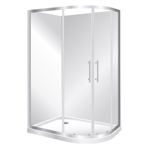 Curvato Corner Shower Round Flat Wall 900 x 900mm Silva CR900SIFW