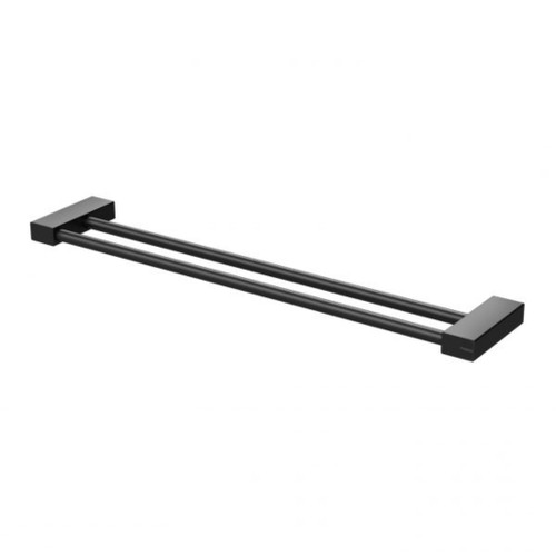 Lexi MKII Double Towel Rail 600mm Matte Black 123-8110-10