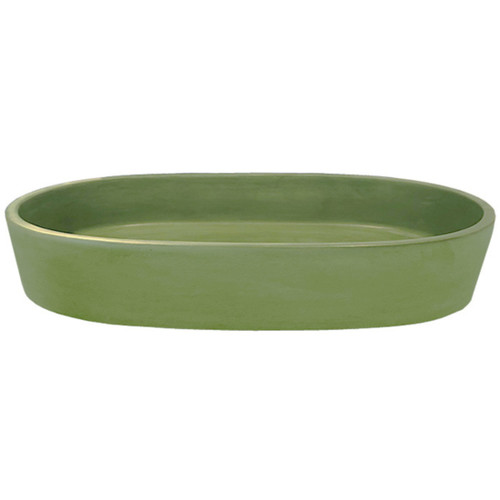 Bare Concrete Vessel Basin Oval 800mm Green B800DG