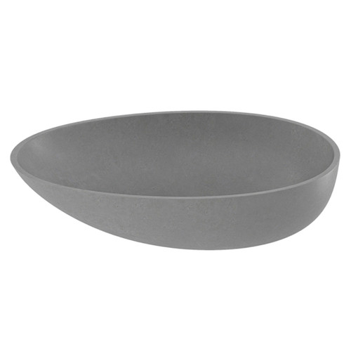 Bare Concrete Vessel Basin Curva 570mm Grey B570GR