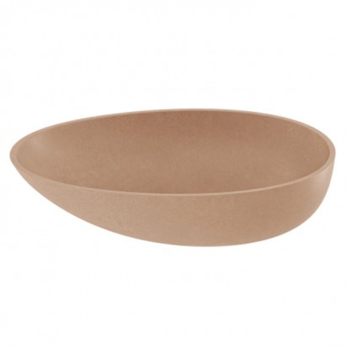 Bare Concrete Vessel Basin Curva 570mm Nutmeg B570NM
