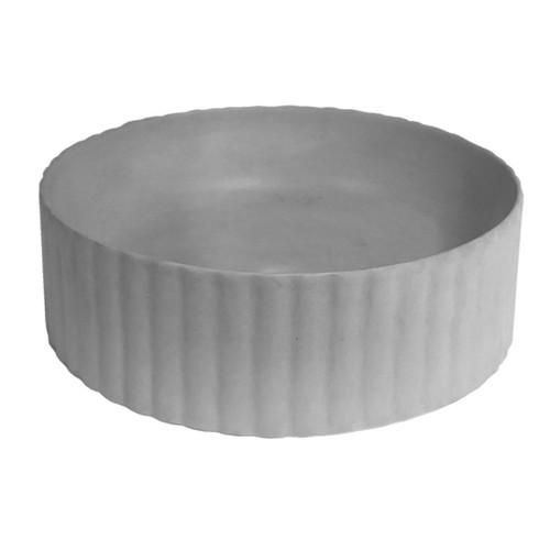 Bare Concrete Vessel Basin Pattern 440mm Grey B440GR