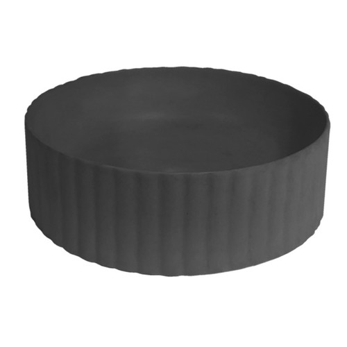 Bare Concrete Vessel Basin Pattern 440mm Grey Steel B440GS