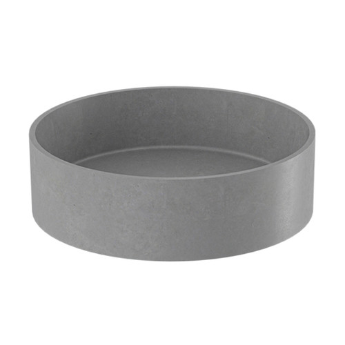 Bare Concrete Vessel Basin Round 380mm Grey B380GR